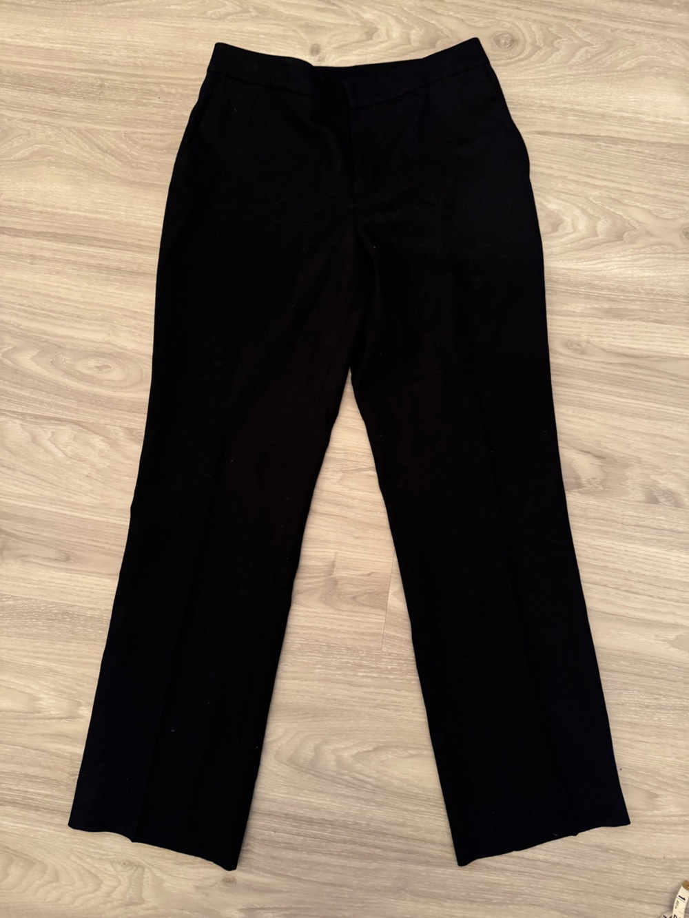 LAUREN RALPH LAUREN | Black 100% Wool Straight Leg Trousers | Size 6 Petite